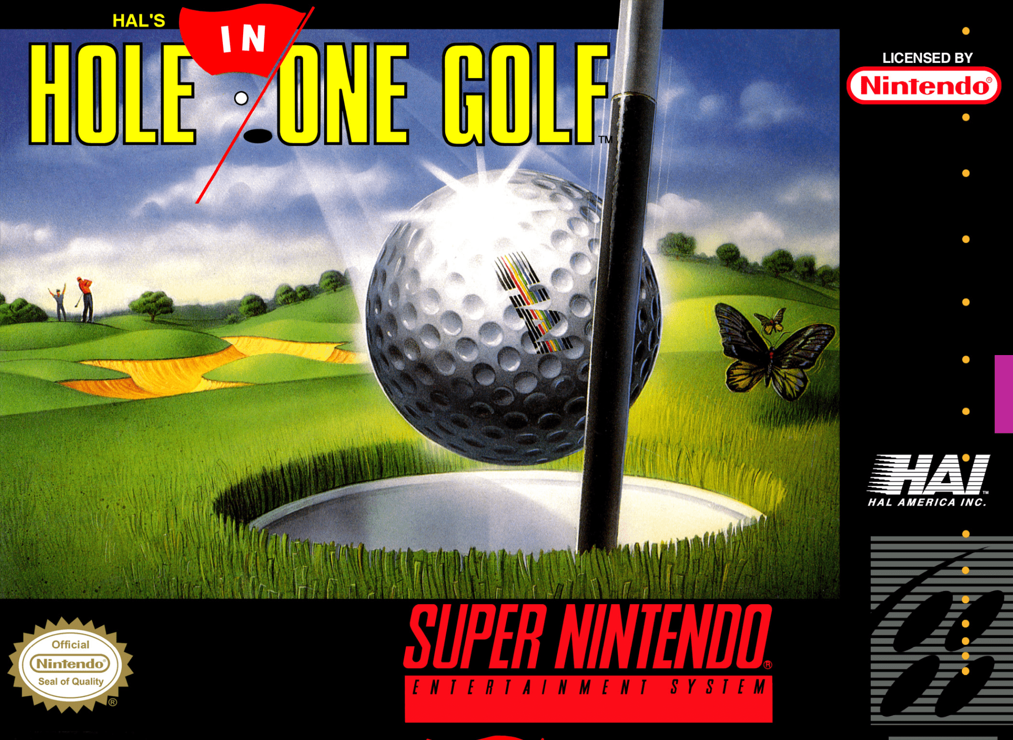 Hal's Hole in One Golf box art for Super Nintendo